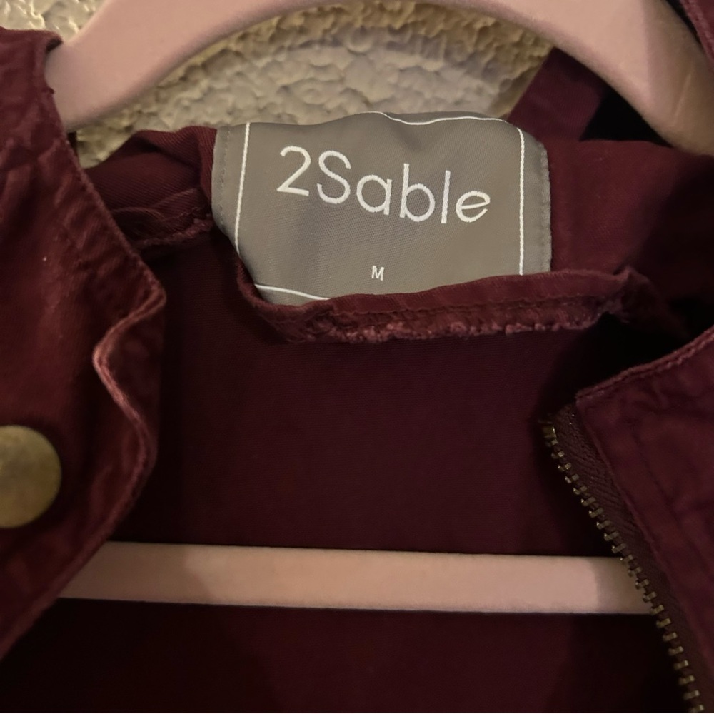 100% Cotton Women’s Burgundy Sleeveless Hooded Vest with Pockets Size M - Picture 6 of 10